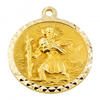 9ct gold St Christopher Pendant